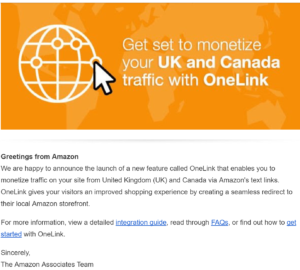 Amazon OneLink Announcement